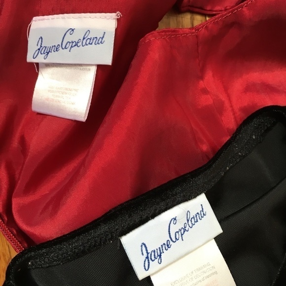 Jayne Copeland Little Girls Red Black 2-Pcs Holliday Dress with Cardigan Size 5 - Picture 9 of 16